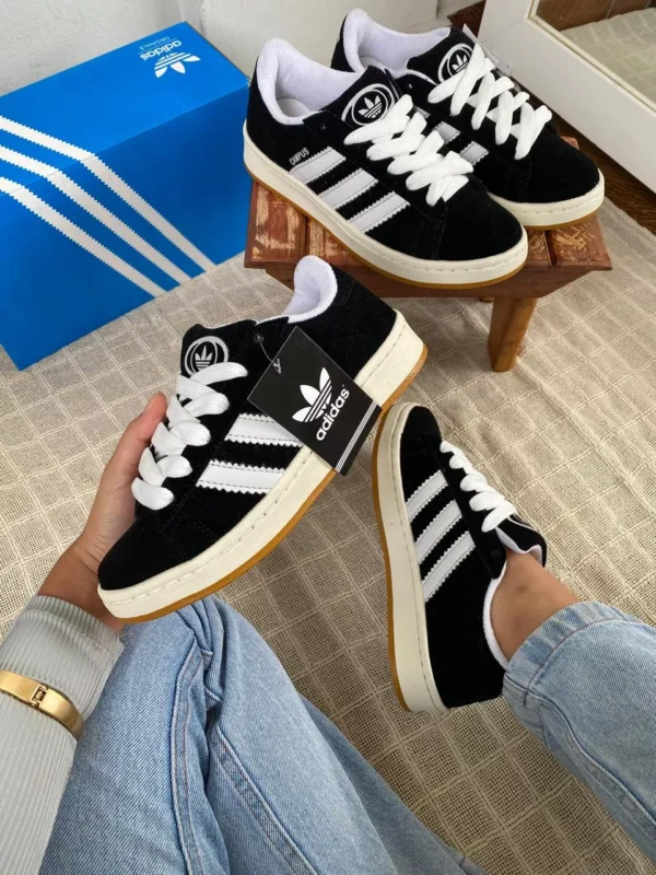 Adidas Campus Preto Unissex Camurça Clássico