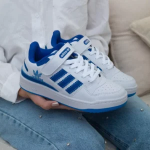 Adidas Fórum Low Branco azul Velcro Unissex Clássico