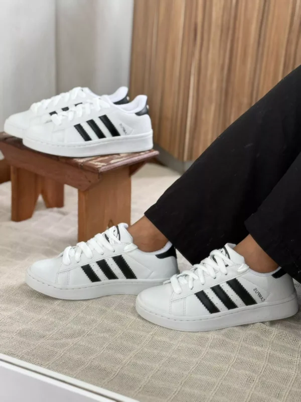Tênis Adidas Campus Unissex Sintético Branco - Imagem 3