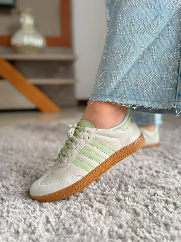 Tênis Adidas Samba Feminino Verde menta - Imagem 4