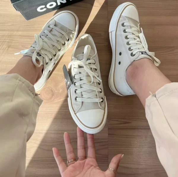 Tênis All Star Feminino Casual Creme - Imagem 3