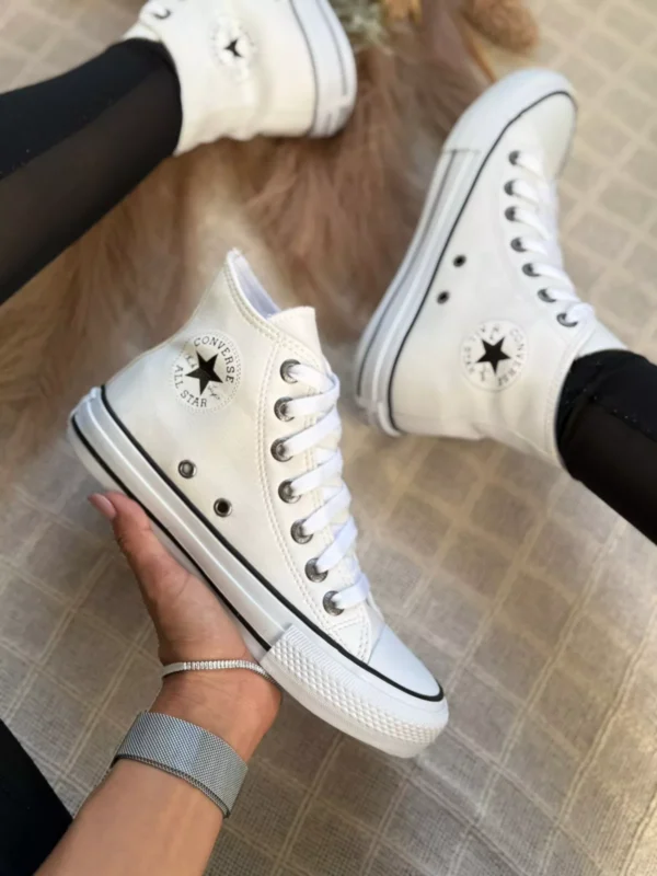 Tênis Cano Alto All star Tradicional Branco - Imagem 2