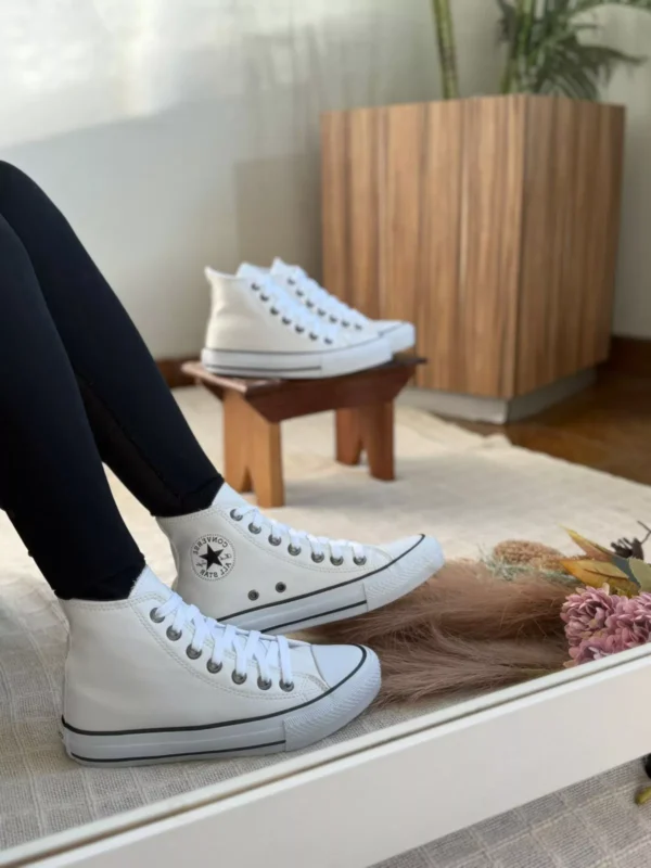 Tênis Cano Alto All star Tradicional Branco - Imagem 3