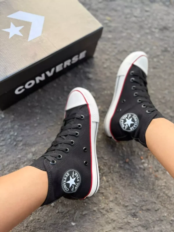 Tênis Cano alto All Star Tradicional Preto Lona - Imagem 2