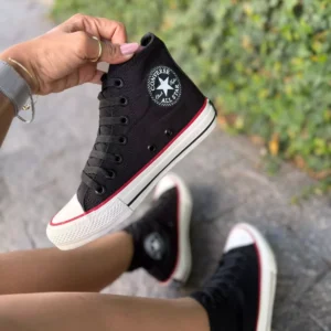 Tênis Cano alto All Star Tradicional Preto Lona