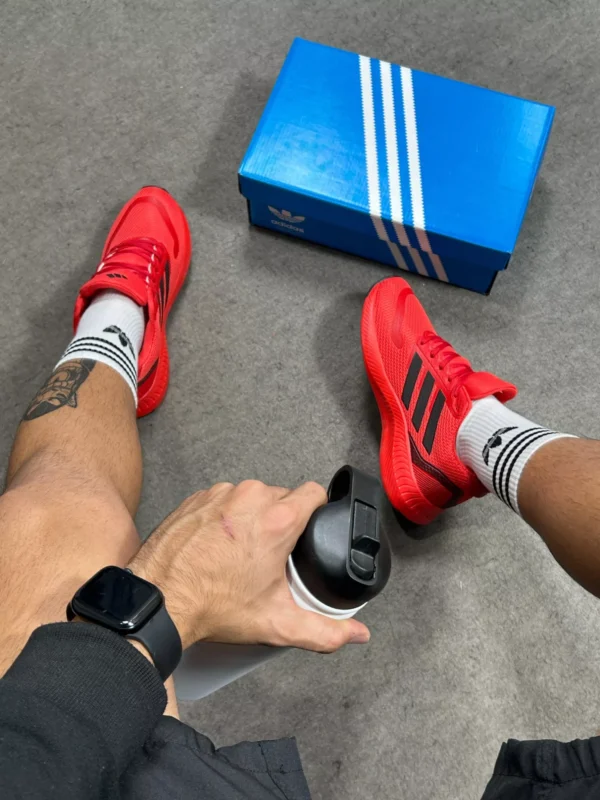 Tênis Masculino Adidas Run Falcon 5 Vermelho - Imagem 4