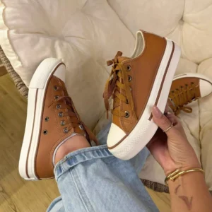 Tênis Plataforma All Star Feminino Caramelo