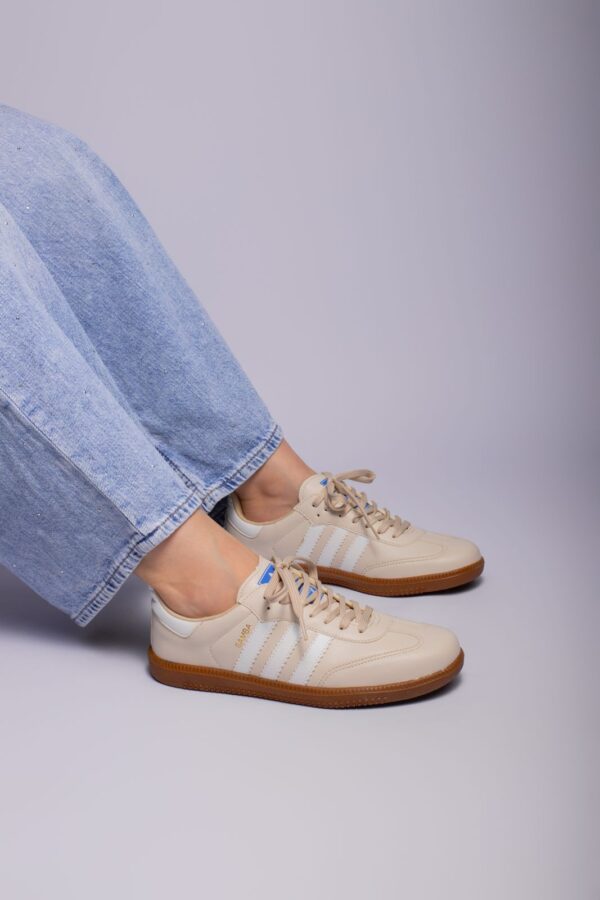 Tênis Feminino Adidas Samba Casual Bege - Imagem 3
